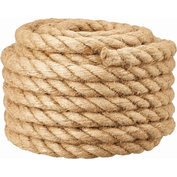20 mm:n suojaköysi portaikon kaiteeseen/parvekkeen kaiteeseen, naru köydenvetoon, keinuun, laivaan ja nostamiseen, taisteluun ja kuntosalilla kiipeilyyn, 20 mm 10 m, beige