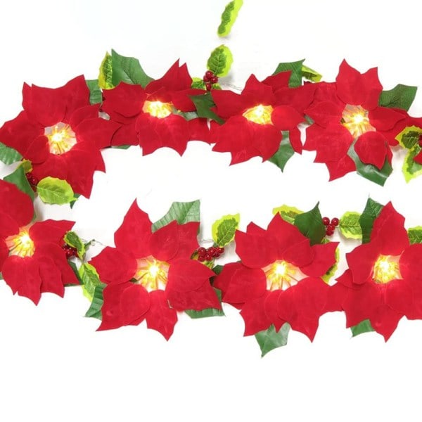 IC LED Julbelysning Safflor Blomma Fruktblad 2m