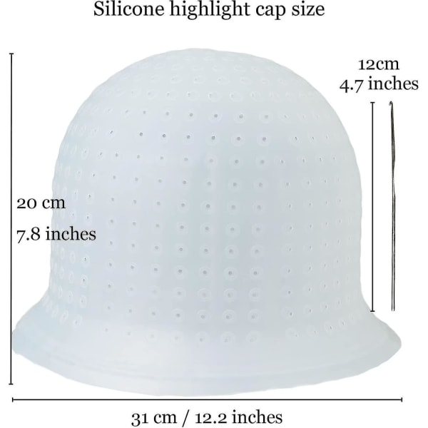 Silicone Highlighting Cap, Highlighting Cap och krok, Hårfärg Ca