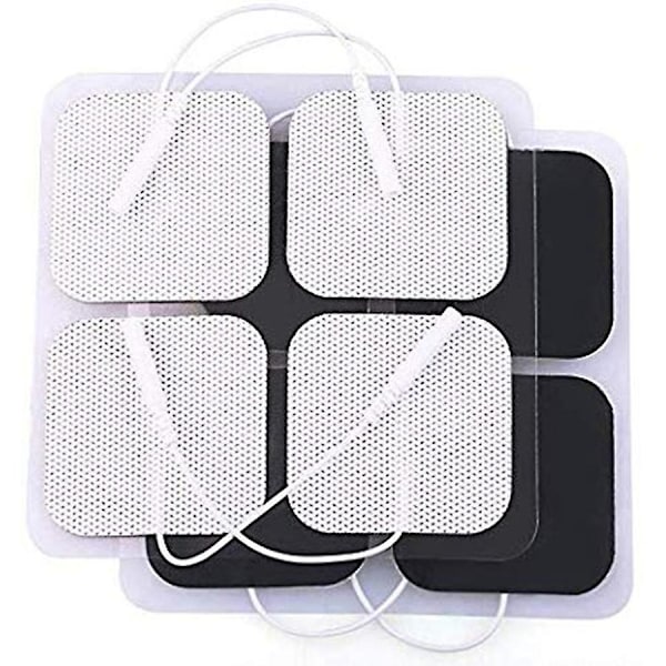 40 st Tens-enhetselektroder, 2x2 elektroder för Ems-muskelstimulator elektroterapi-dynor