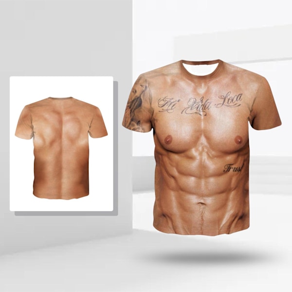 1/2/3 Fashion 3D-trykt kortærmet print til mænd M M 1Set