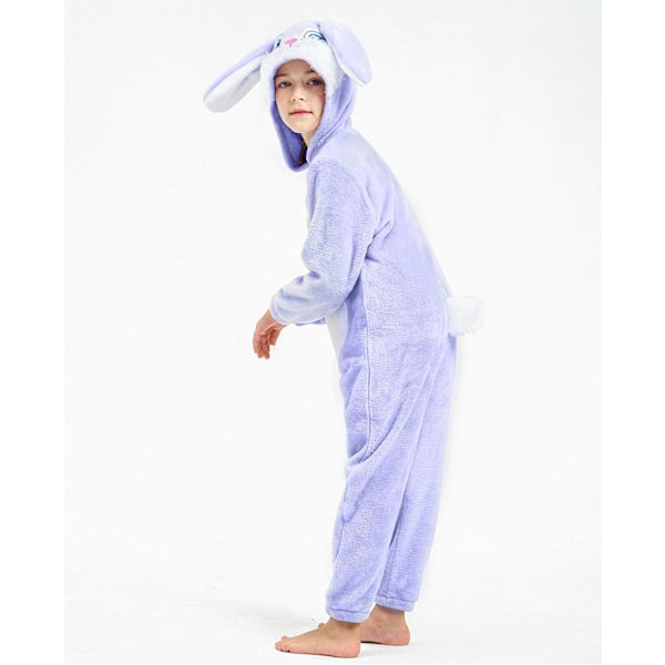 Onesies Bunny Kanin Onesie Påske Kanin Pige Alt - Lille Dyrekostume Hoodie Sæt Halloween Fancy Dress Sæt 8-10 År Lila 8-10 ans