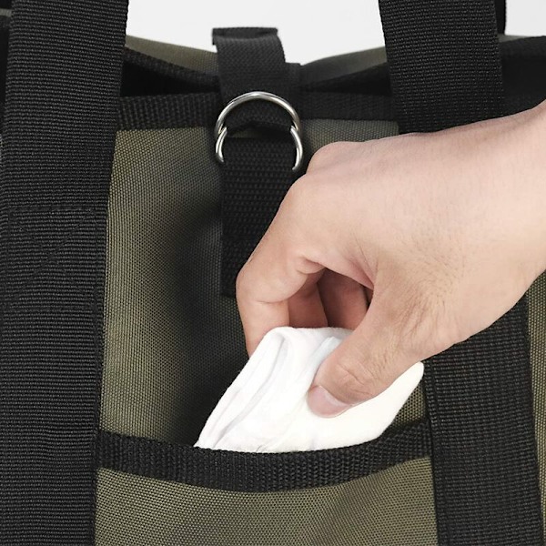 Vedspishållare vaxad träduk canvas stockbärare tote väska vedförvaring tote eldstad stockhållare brun