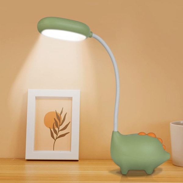 LED Skrivebordslampe, Barne Skrivebordslampe Dimbar Nattbordslampe med Øye-vennlig Berøringssensor 3 Lysstyrkenivåer, USB Oppladbar Berøringsbryter