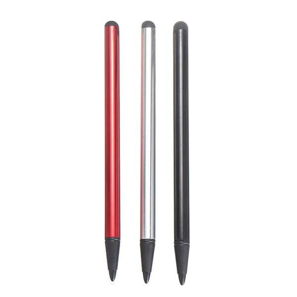 Høysensitiv fiberspiss Kapasitiv Resistiv Stylus Universal pekeskjermpenn med doble spisser for alle nettbrett og mobiltelefoner