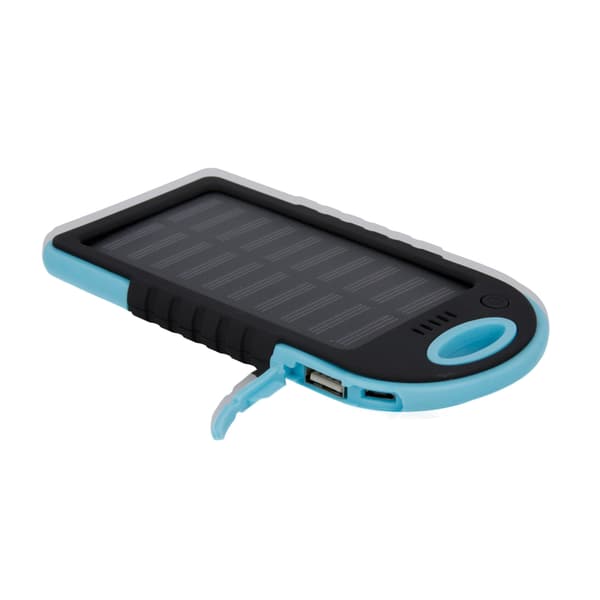 Setty solcelledrevet powerbank 5000 mAh blå R
