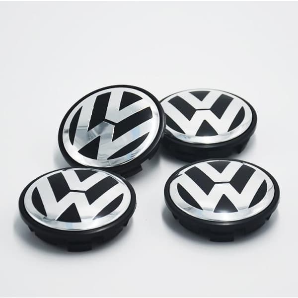 4 stk. VW-logo 56 mm centerkapsel Fælglogo Fælgemblème
