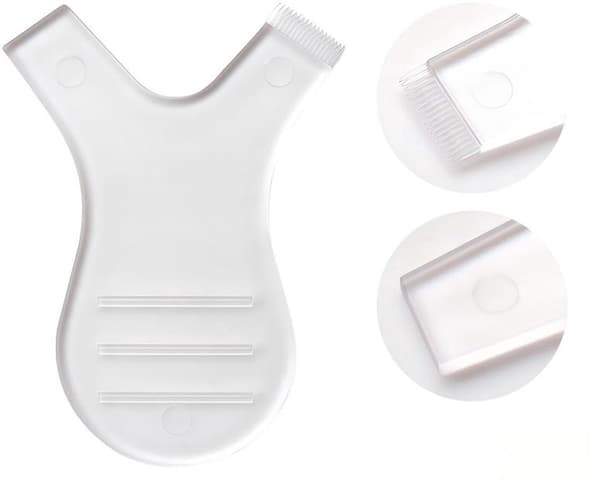 Y-formet øyenvippeløftkam, fleksibel plastseparator for vippeextensions, 20-pakning for salong- og hjemmebruk, klar, 4,5 x 3,3 cm