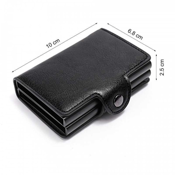 POP UP Plånbok med RFID-NFC Block Kortinnehavare - 12 Kort Black Svart