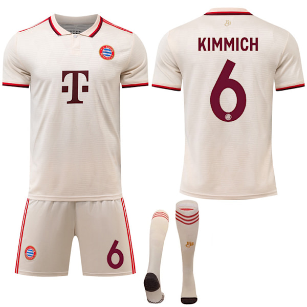 Bayern München Borta Fotbollströja Set för Barn och Vuxna 2024-2025 med Strumpor No.6 Kimmich No.6 Kimmich 28