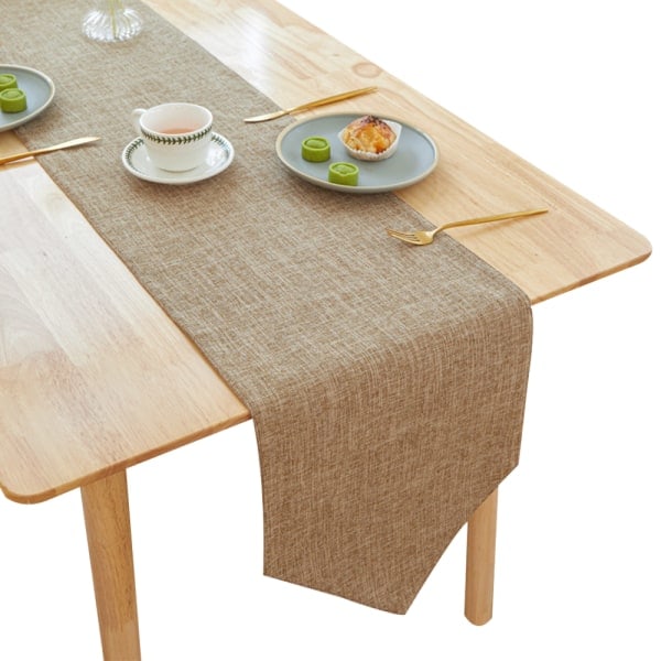 IC Løber khaki Bordløber Linned Bordløber til Fest Bryllup 30*180cm