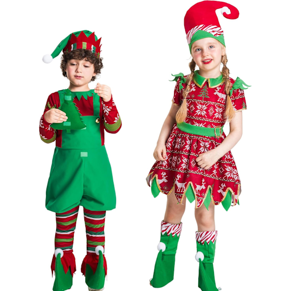 Feydräkt Barn Pojkar Flickor Jul Feydräkt Jul Feydräkt Onesie För Jul Karneval Fest (104-140) 3-10 År flickor 4-6 ans