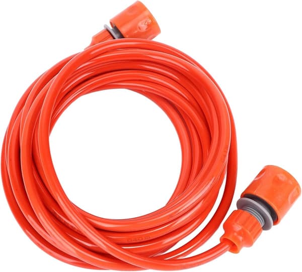 Flexibel trädgårdsslang, högtrycksvattenslang i plast, slitstark, för växtbevattning och biltvätt, orange, 6 meter