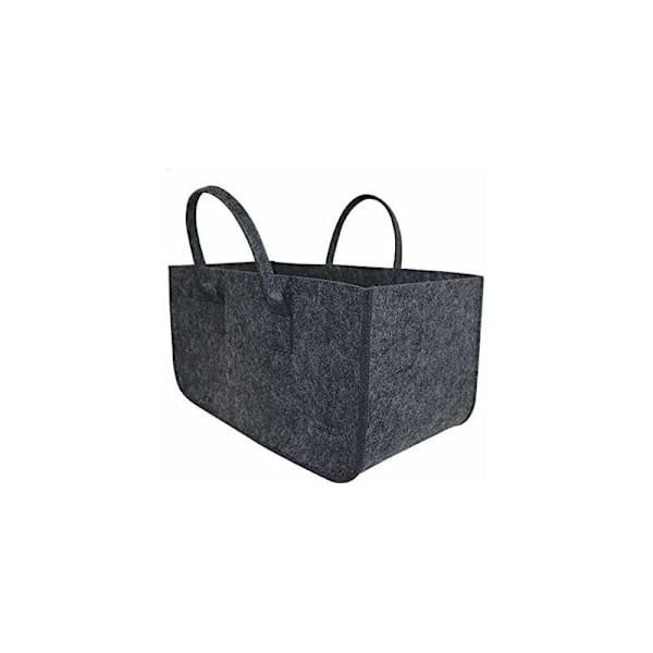 1 kpl Puukori Huopakassi Puuvarastokassi Halkojen Säilytykseen Tummanharmaa 50x25x25CM