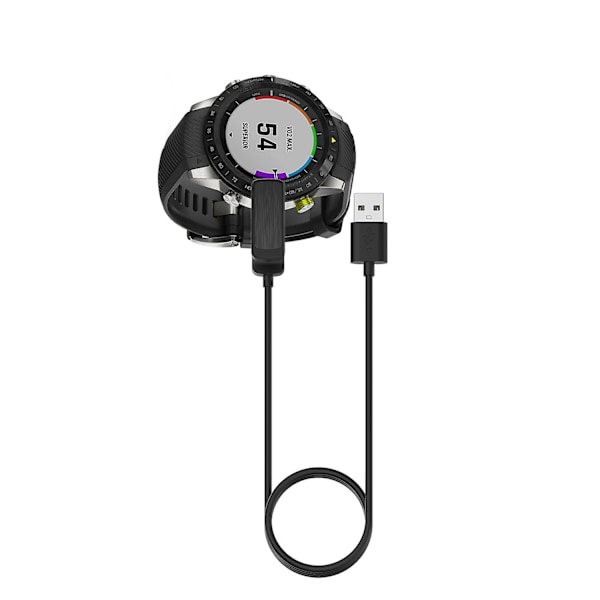 For Garmin MARQ Athlete/Adventurer/Captain/Golfer/Aviator Laderklemme USB-lader med datafunksjon