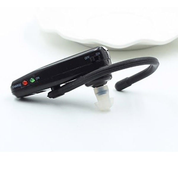 Hörapparat Örontyp Uppladdningsbar ljudförstärkare för äldre svart + vit
