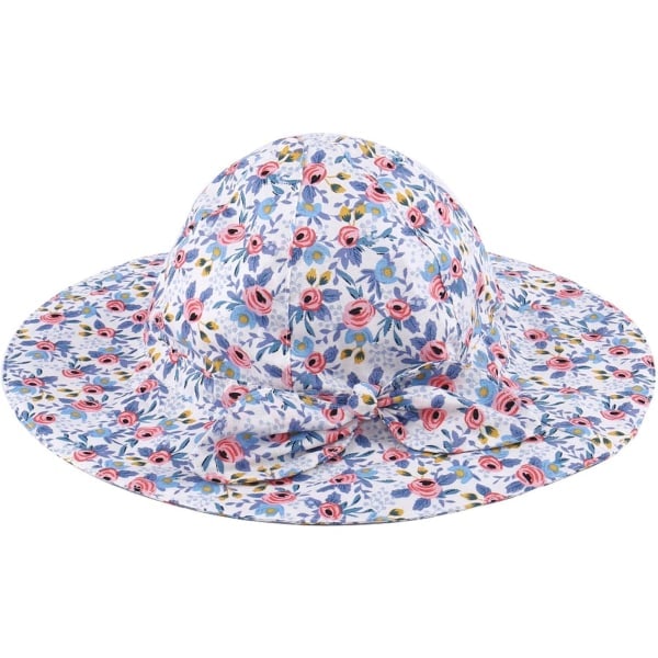 IC Söta tecknade/blommiga solhattar för baby/pojkar Justerbar solskyddshatt med bred brätte