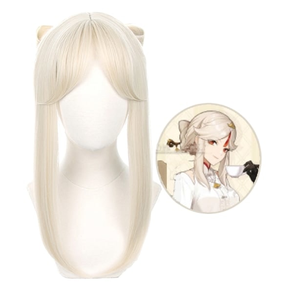 IC Game Genshin Impact Ningguang Cosplay Peruk Kostym 50cm Hår Wi