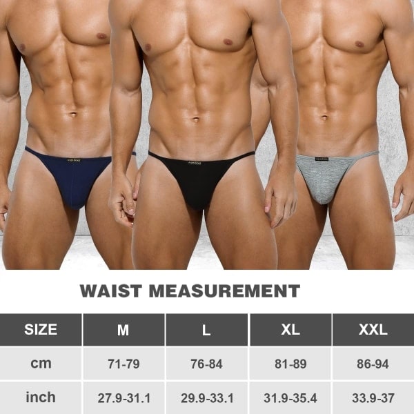 Herren Trosa Badkläder Sexiga G-String Trosor Underkläder Baddräkt 6-pack 3 XL