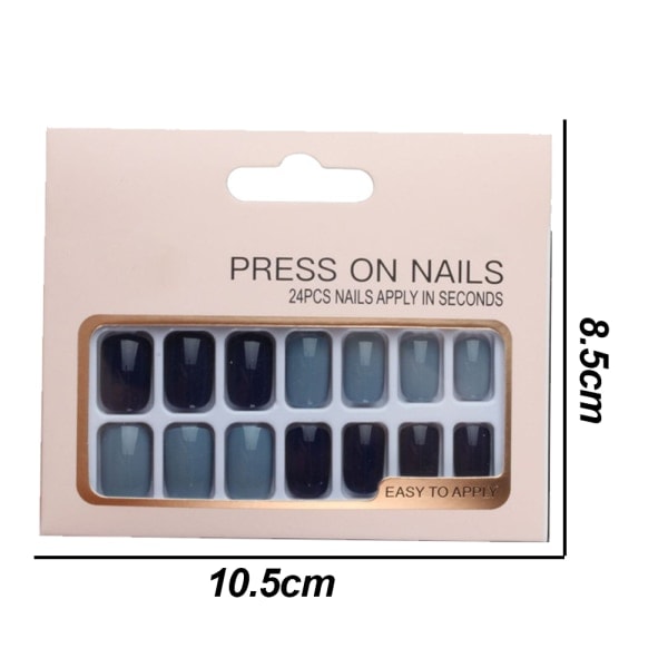 IC Korta enfärgade naglar för kvinnor Gelpress på naglar nagelfil stil 5