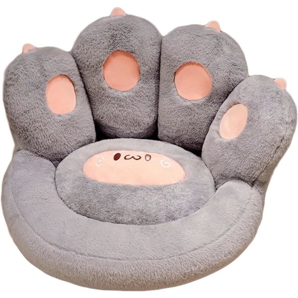 IC Kattepote Pute Lat Sofa Stolpute 18 tommer (ca. 45,7 cm) Koselig Kawaii Plysj Varm Gulvpute Søt Sittepute Soveromsdekorasjon Grå