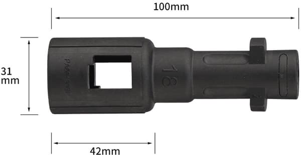2-delad högtryckstvättsprutpistol och lansset, justerbart munstycke för Kärcher K1 till K7, bilar, golv och trädgårdar
