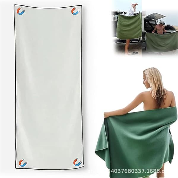 Udendørs Magnetisk Badehåndklæde Magnet Håndklæde [Magnetic bath towel] dark green