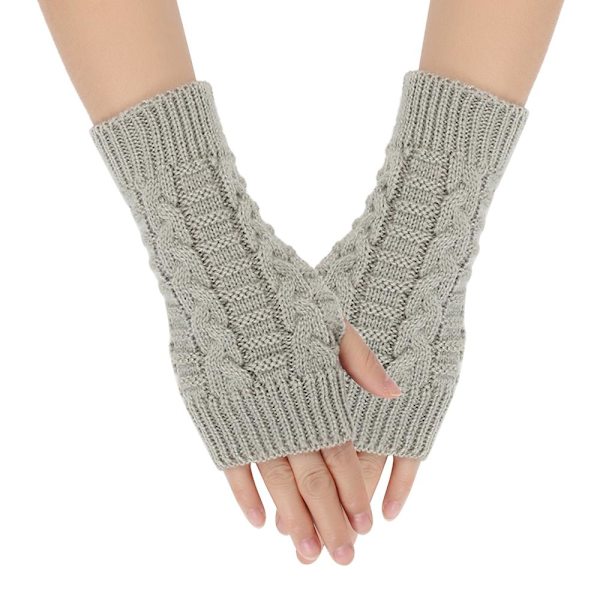Handledsvantar Fingerlösa Damhandskar VIT VIT Vit White