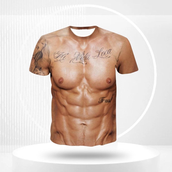 1/2/3 Fashion 3D-trykt kortærmet print til mænd M M 1Set