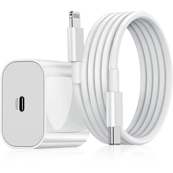 Hurtiglader - Adapter + Kabel 20W USB-C Kompatibel med iPhone 1Pc