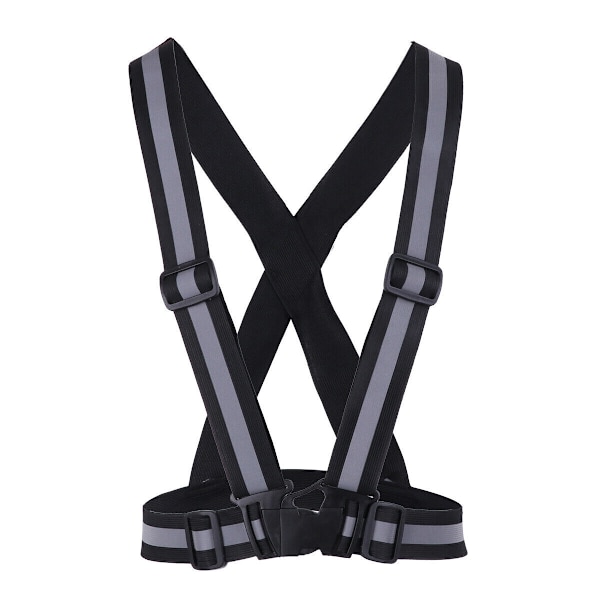 2-pakkauksessa - Heijastava valjaat aikuisille ja lapsille / Heijastava liivi - Heijastava musta Black one size