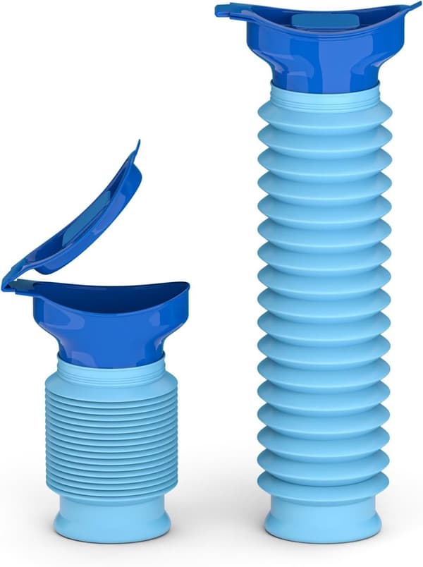 Bærbart Urinal, Sammenfoldeligt Og Udvidbart, Lækagesikkert Genanvendeligt Plastik, 750 ml, Til Mænd, Kvinder Og Børn, Bilrejser, Camping