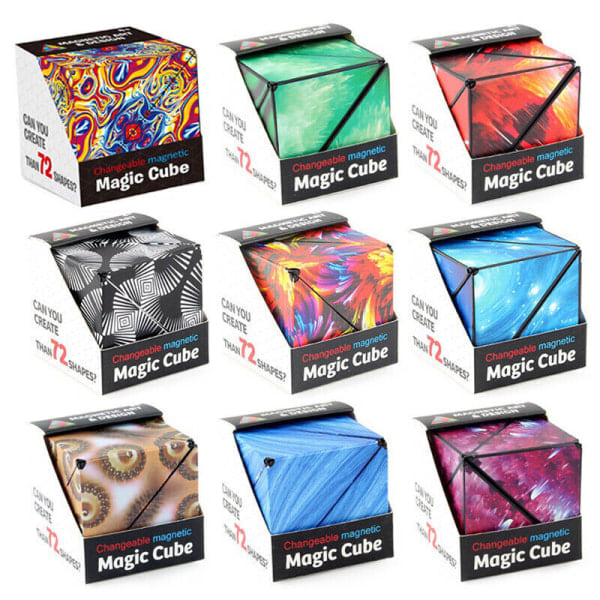 3D Magic Cube Shashibo Shape Shifting box Pusselleksaker present MC-01