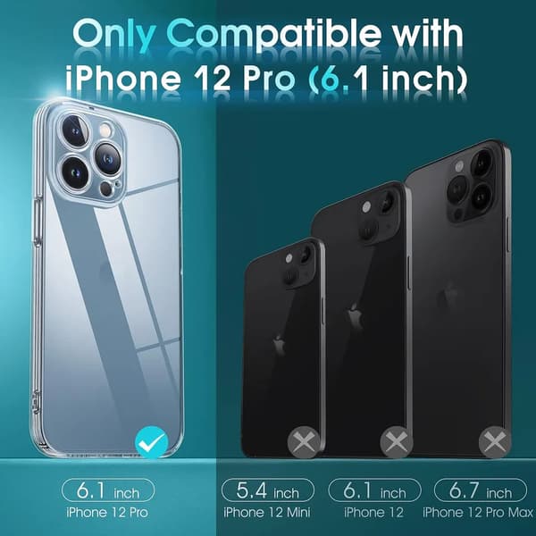iPhone 12 Pro Transparent TPU-skal – Extra kameraskydd iPhone 12 Pro iPhone 12 Pro