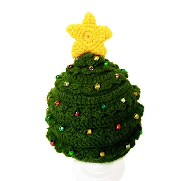 Nye høst- og vinterluer for foreldre og barn, vestlige juleluer for voksne og barn, juletre-stjerneluer i ull, varme gaver green Children 45-53cm