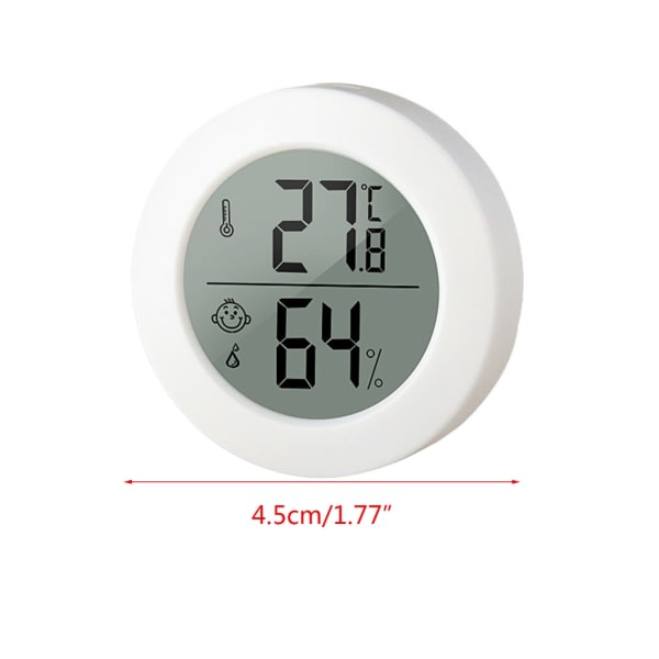 Mini Hygrometer Termometer Digital temperaturmätare Exakt LCD-skärmar Lim för hemkontor och växthus