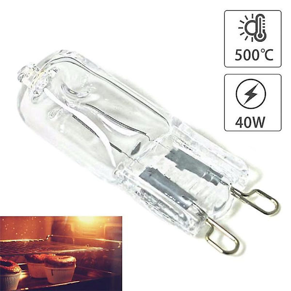 G9 Ovnlampe Høj Temperatur Modstandsdygtig Holdbar Halogen Pære Lampe til Køleskabe Ovne Ventilatorer 40W 500 Pin Pære 220V