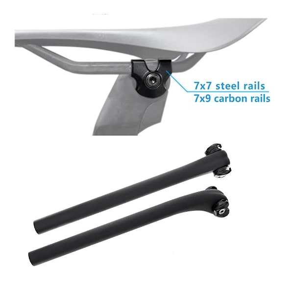 Sadelstolpsklämma för cykelsadel i kolfiber 7x9mm Adapter för ovala/runda klämmor Cykeltillbehör