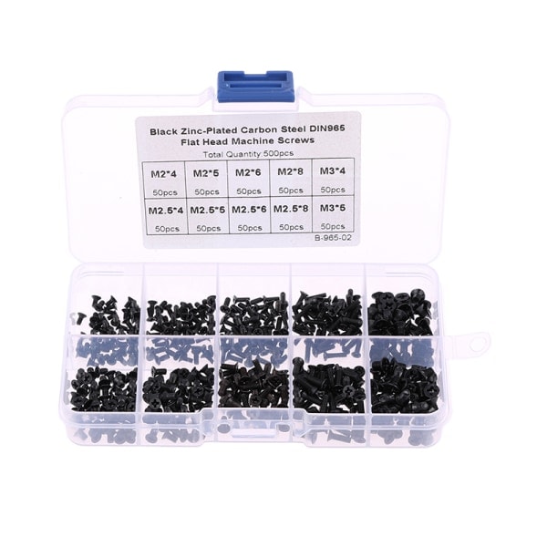 IC 500PCS M2 M3 sett med flatt hode Tilbehør for bærbar PC Dr