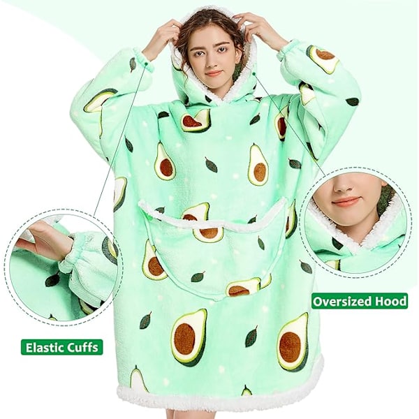 Dam Hoodie-filtar, Överstora Hoodies för Flickor, Super Svala Fleece