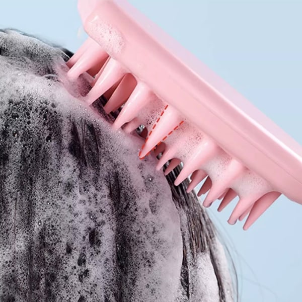IC Pitkä Varsi Pehmeä Silikoni Shampoo Päänahan Hierontalaite Hiuksille