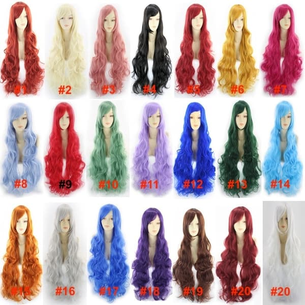 Syntetisk Paryk til Fest, Pride, Parader og Cosplay 80cm 250 #10