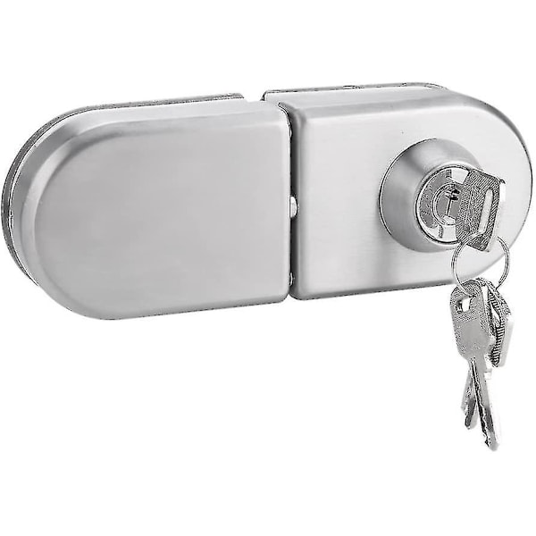 Door Lock Glass Door Anti-theft Security 10~12mm Stainless Steel Lock With On/off Key For Home Hotel Office Bathroom Use