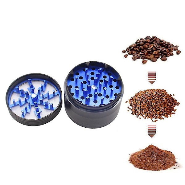 Blå Aluminium Grinder 4-lags