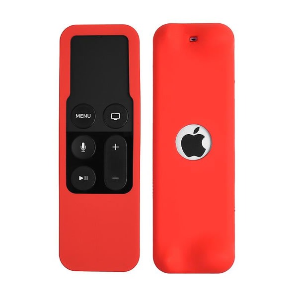 För Apple Tv 4th Siri Remote Controller Stötsäker silikonskydd röd