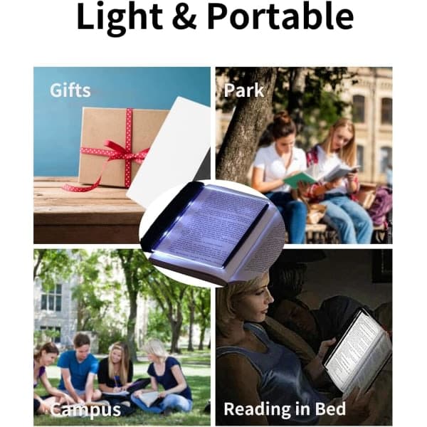 Leselampe, LED-leselampe, justerbar lysstyrke