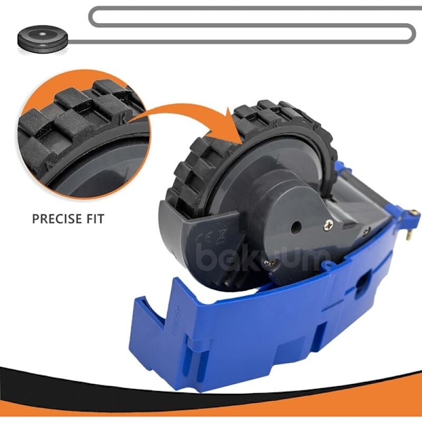 RENKAAT IROBOT ROOMBA 500, 600, 700, 800 ja 900 -sarjoille (2 kpl pakkaus) Liukumattomat, erinomainen pito ja helppo asennus (2 kpl, musta)