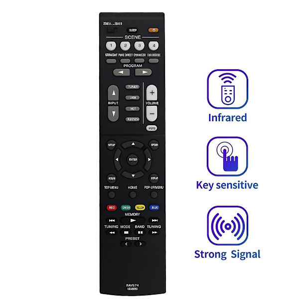 Fjernbetjening RAV574 VDM8690 til Yamaha MusicCast Stereo AV-receiver RX-V4A RX-V4ABL