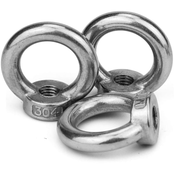 M10 304 Rustfritt Stål Ring Øye Mutter Løfte Mutter for Muttere Marine Kvalitet Løfte Mutter Ring Mutter NPTERBL