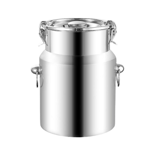 5L/9L/14L Hermetic Stainless Steel Milk Transport Drums - 201 Bucket Milk Pitcher with Sealed Lid